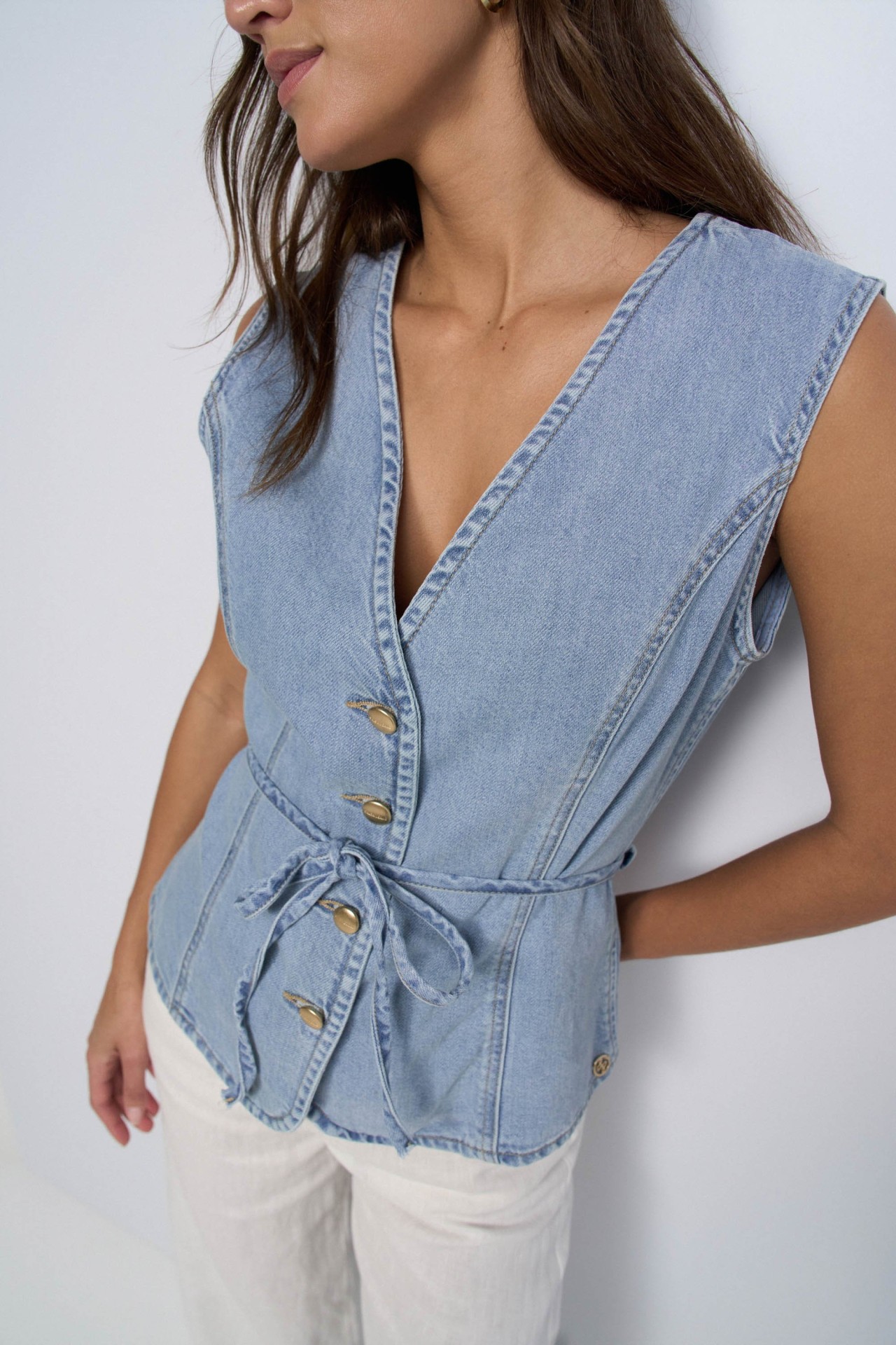 COLETE EM LIGHTDENIM