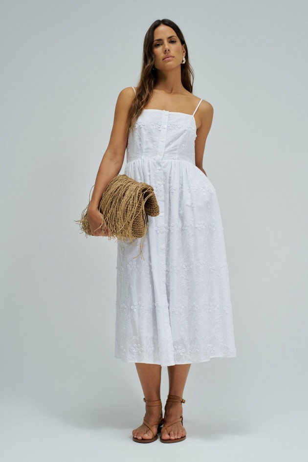 MIDIKLEID MIT STICKEREI