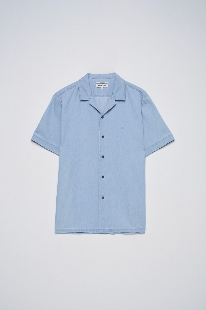 KURZARMHEMD AUS LEICHTEM DENIM