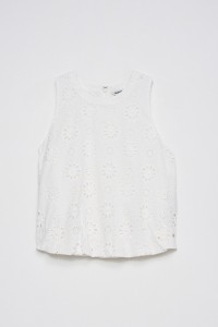 BLUSE MIT STICKEREI