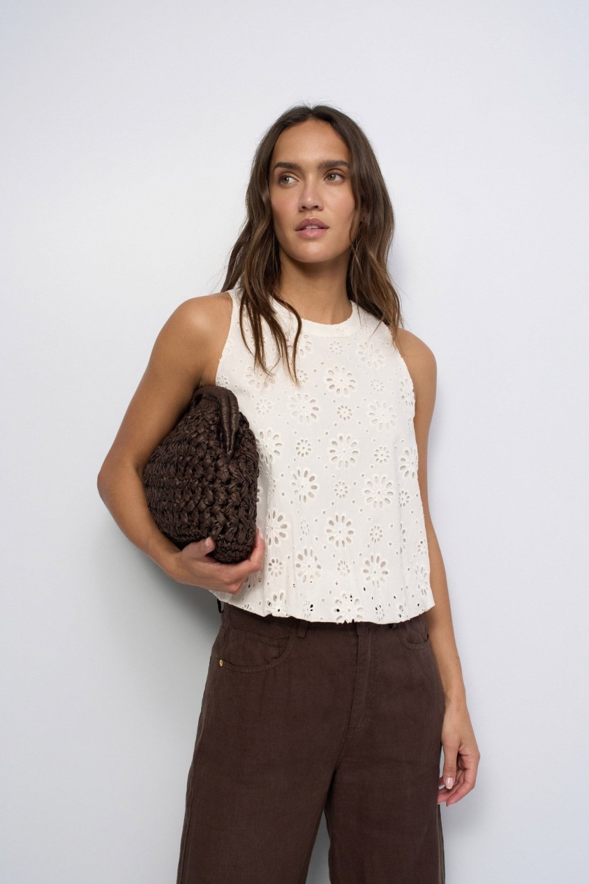 BLOUSE MET BORDUURWERK