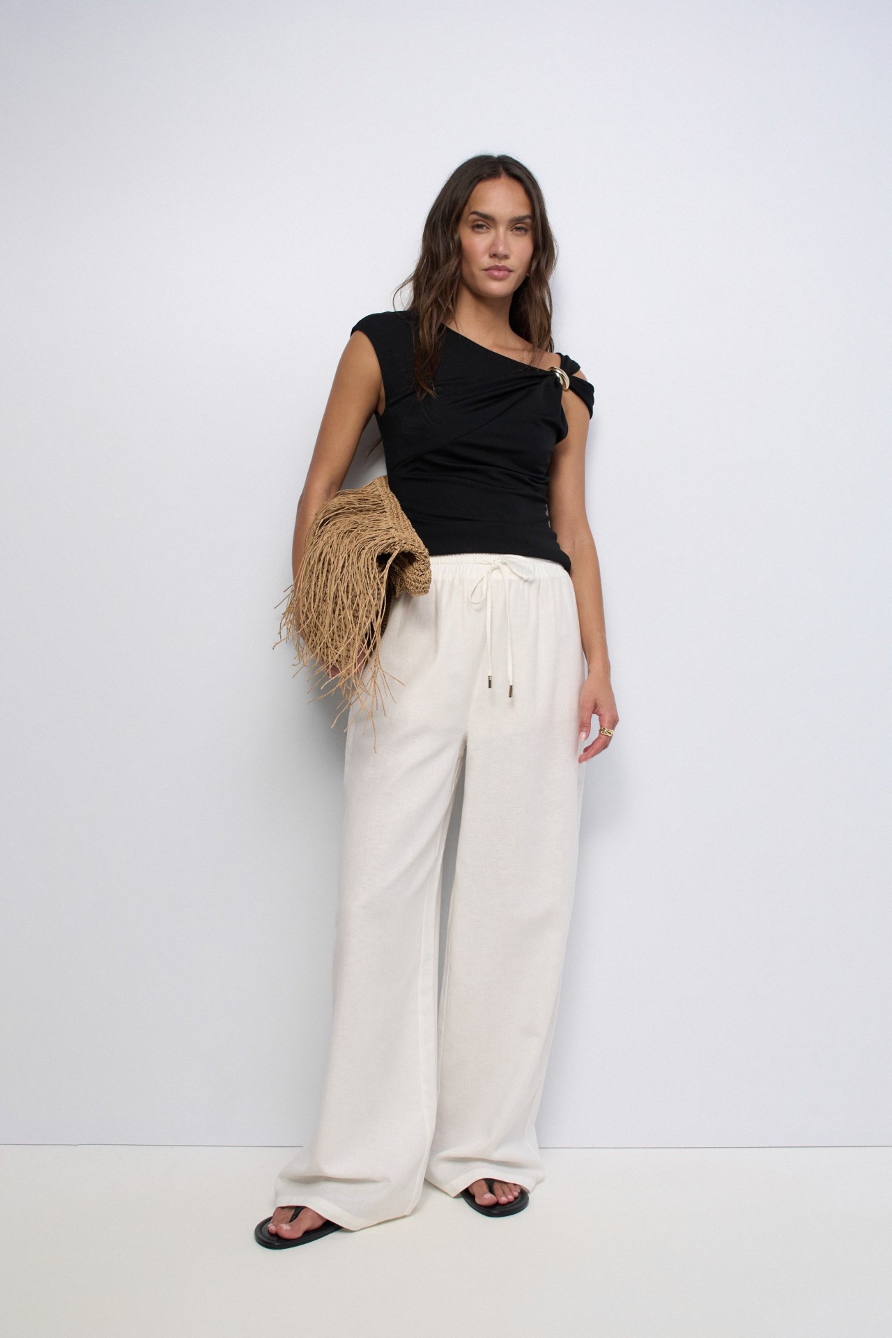 CAL�AS JOGGERS COM LINHO
