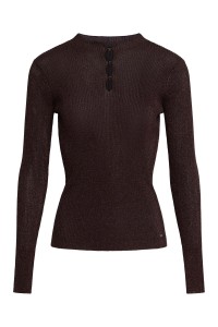 OUTLET SLIM JERSEY W LUR, DARK BROWN, L