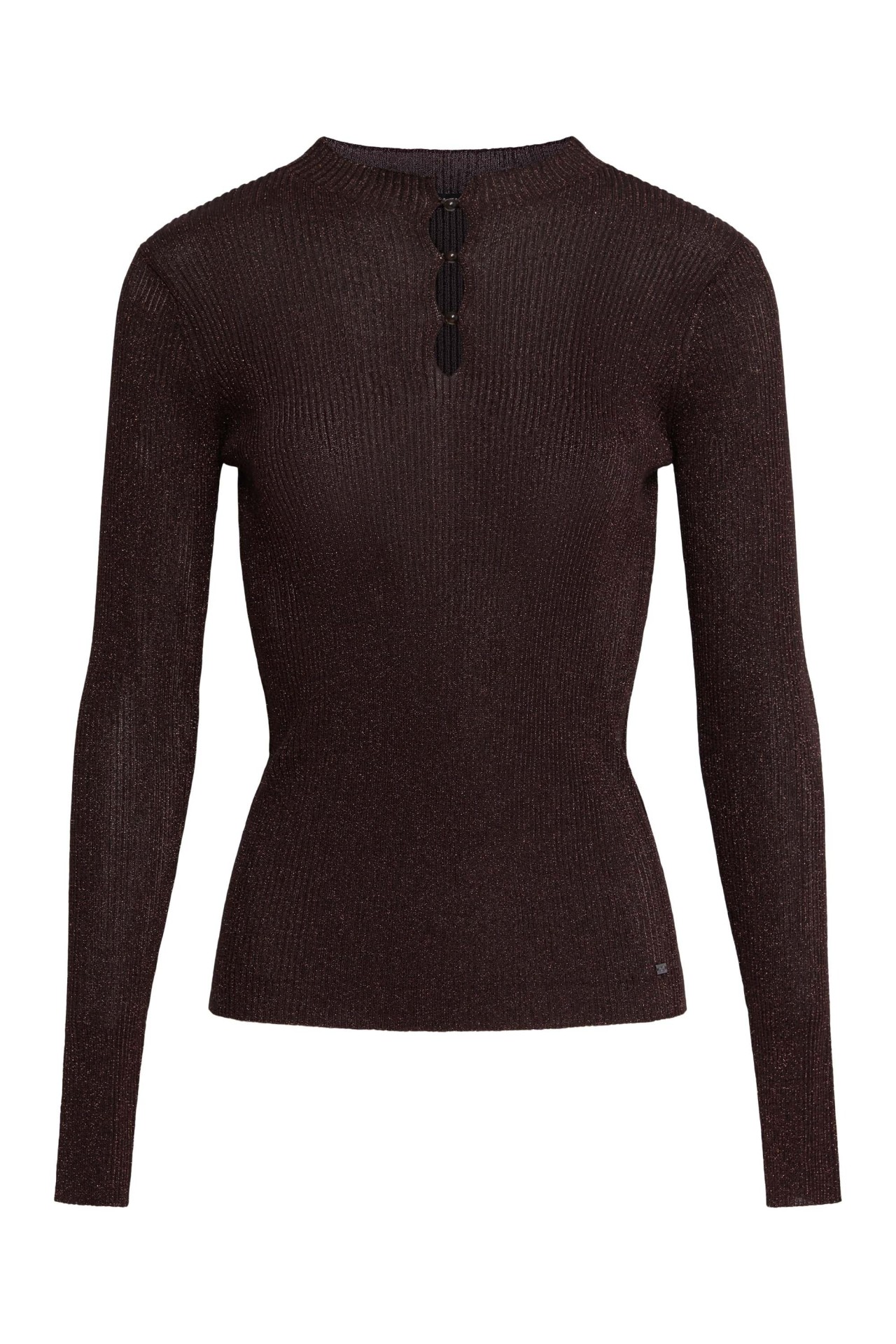 OUTLET SLIM JERSEY W LUR, DARK BROWN, L
