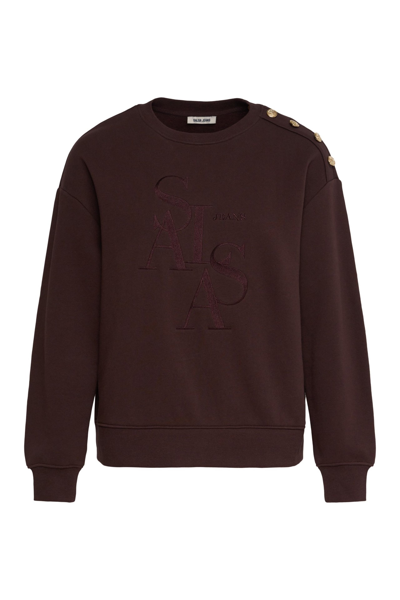 OUTLET SWEATSHIRT BRANDI, DARK BROWN, XL