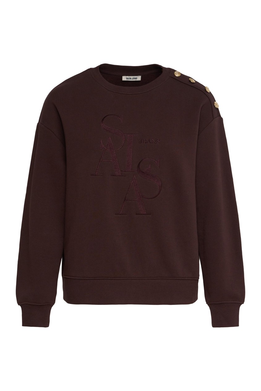 OUTLET SWEATSHIRT BRANDI, DARK BROWN, XL