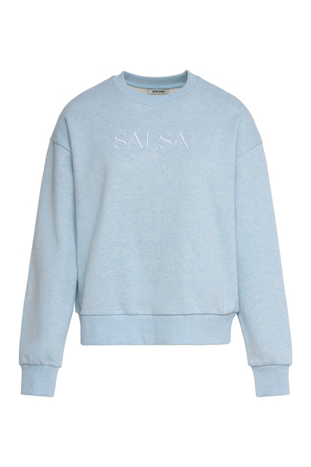 OUTLET BRANDING SWEATSH, LIGHT BLUE, XXL