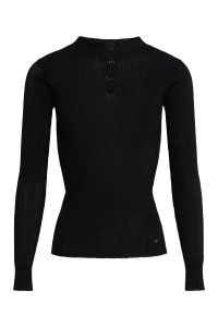 OUTLET SLIM JERSEY W LUREX A, BLACK, XL