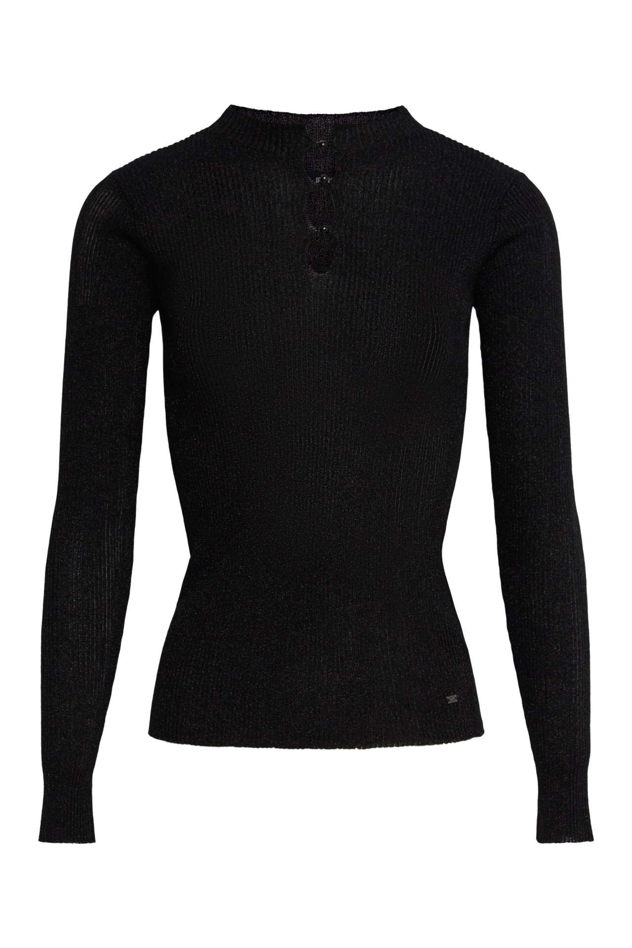 OUTLET SLIM JERSEY W LUREX A, BLACK, XL