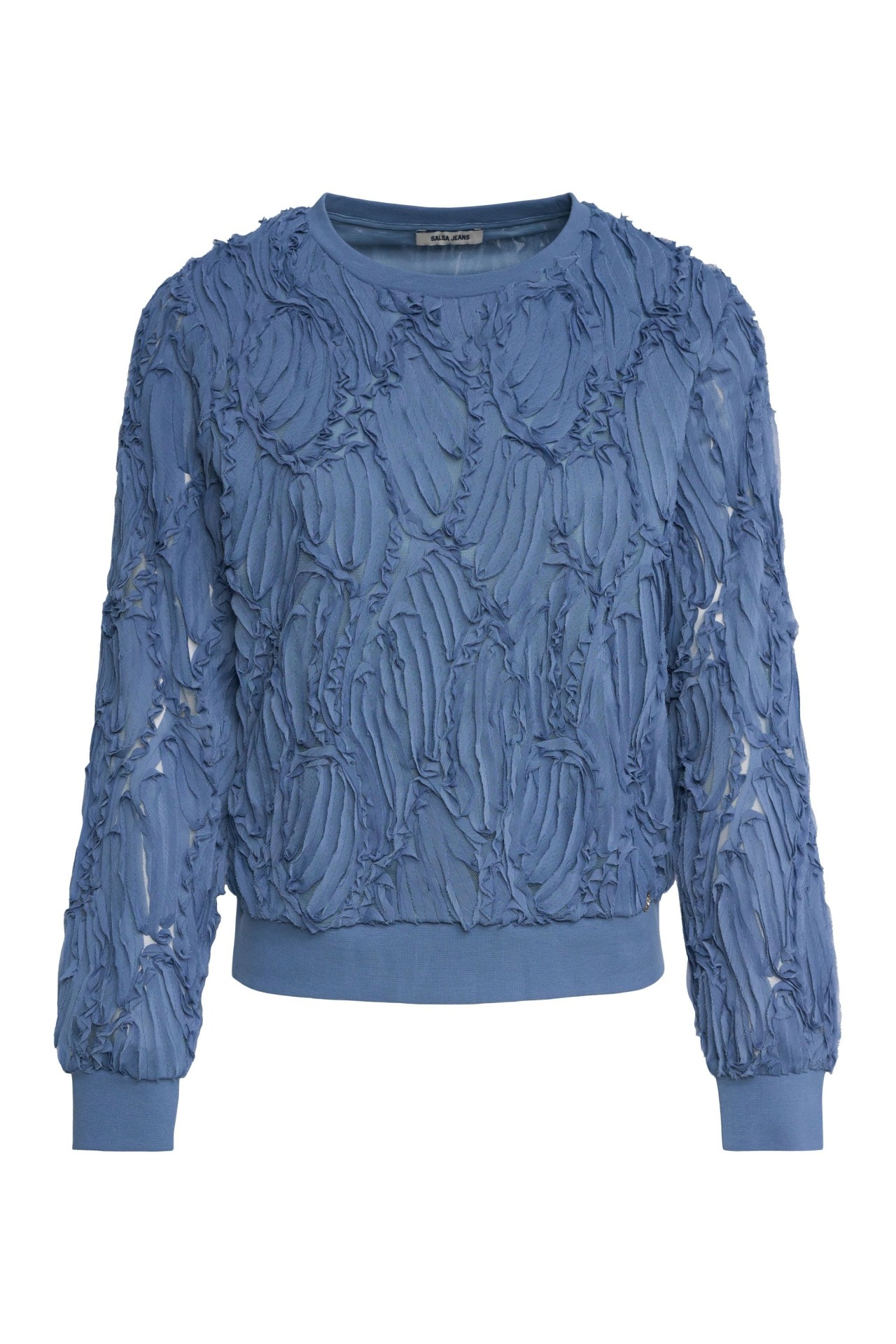 OUTLET TEXTURED SWEATSH, LIGHT BLUE, XXL