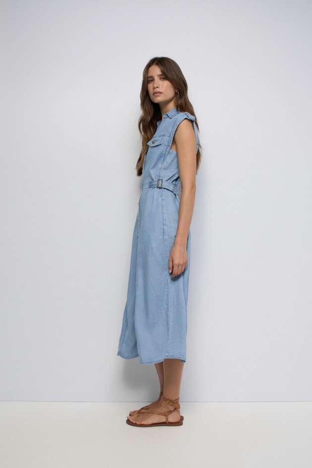 VESTIDO EM LIGHTDENIM