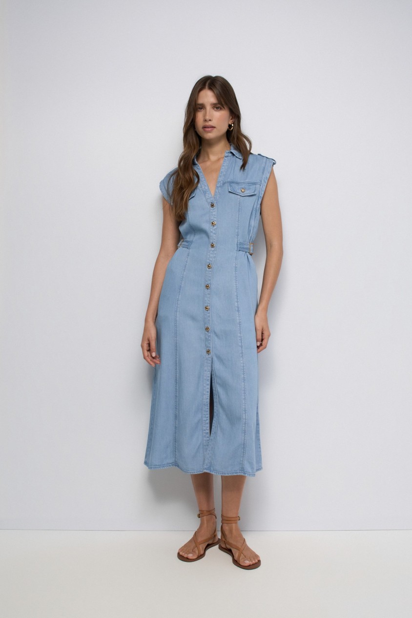 KLEID AUS LIGHTDENIM
