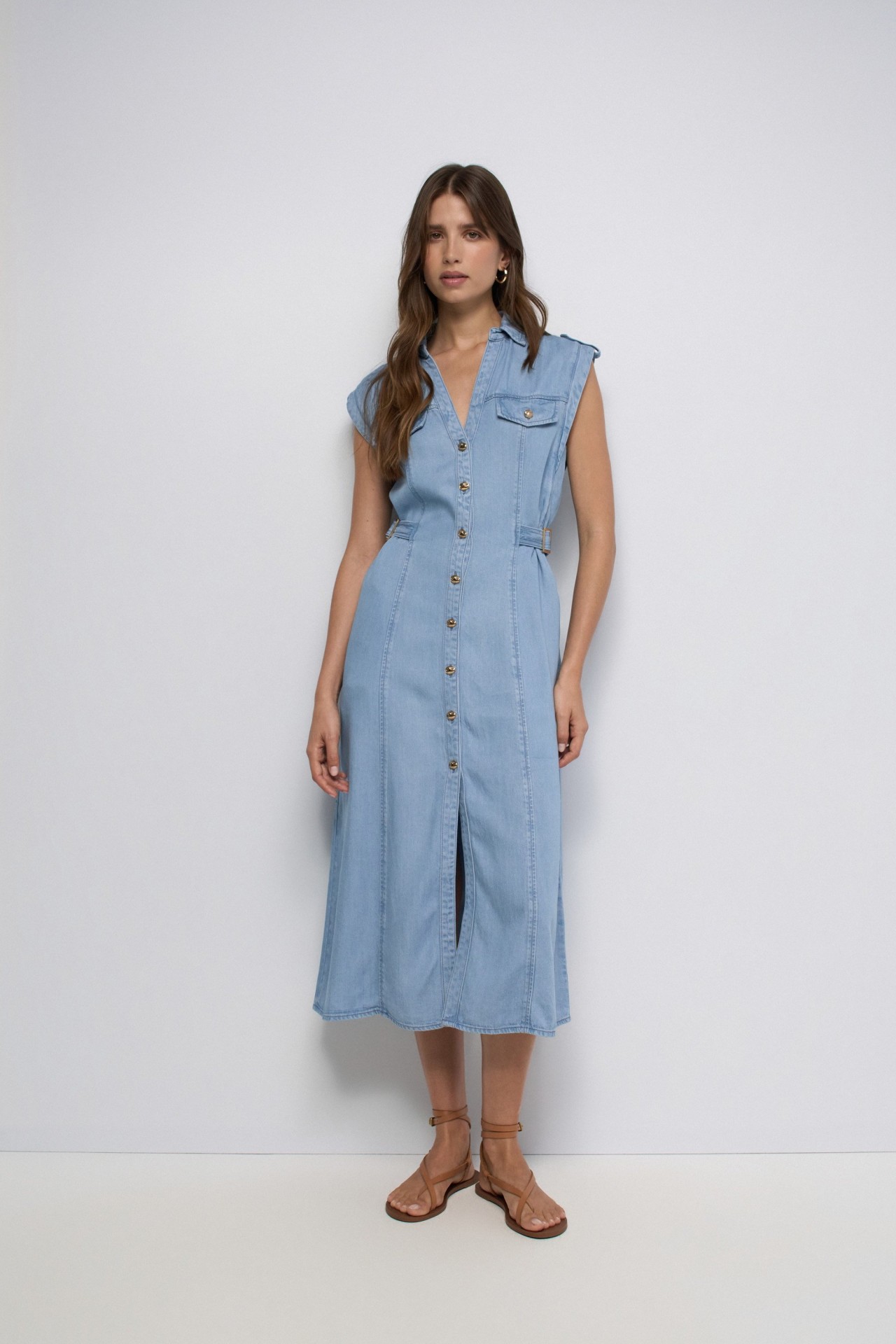 VESTIDO EM LIGHTDENIM