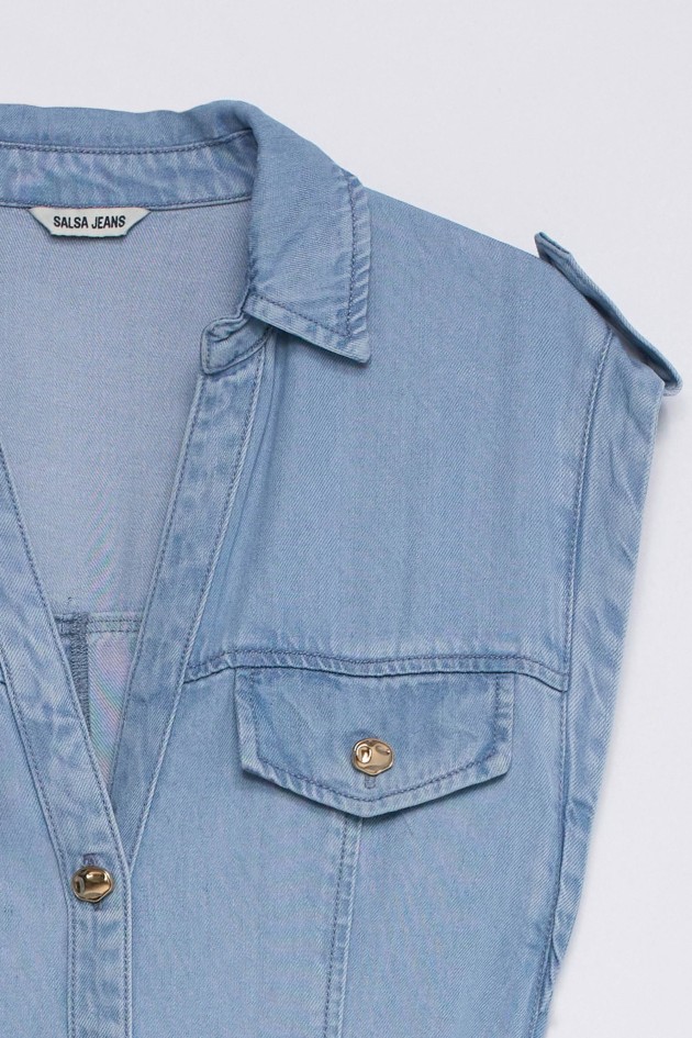 VESTIDO EM LIGHTDENIM
