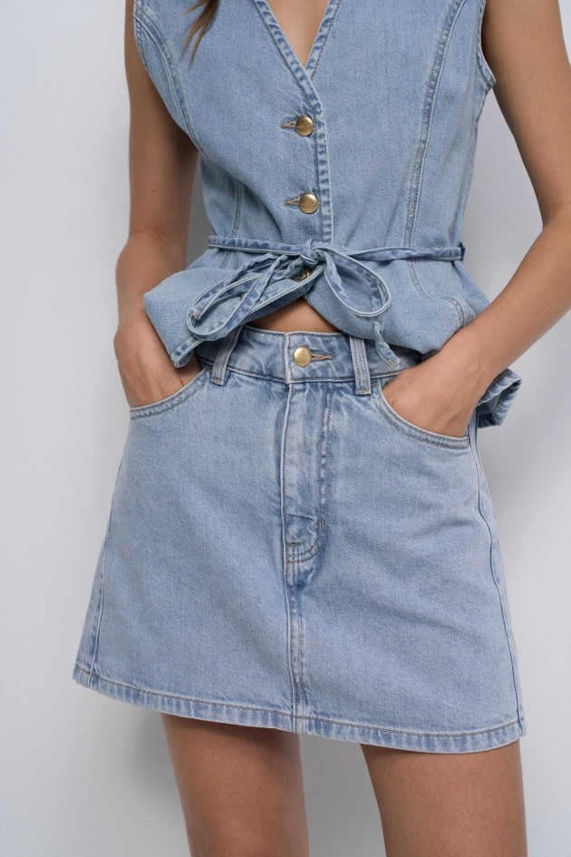 SKORT LIGHTDENIM