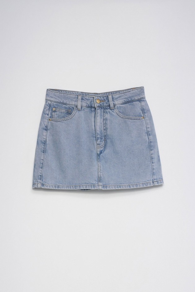 JUPE-SHORT LIGHTDENIM
