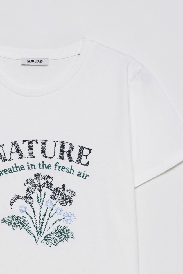 T-SHIRT MET BORDUURWERK