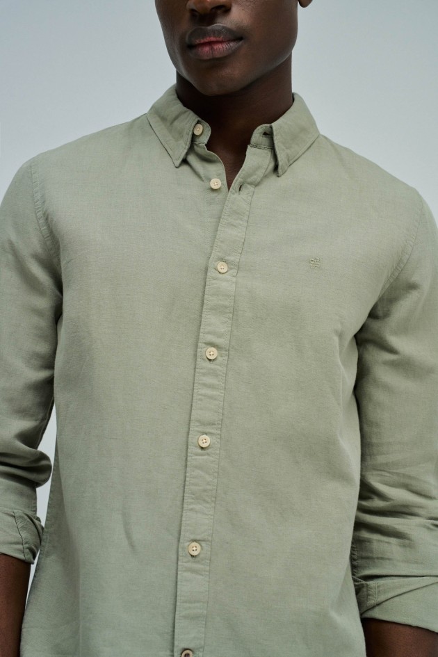 CAMISA COM MISTURA DE LINHO