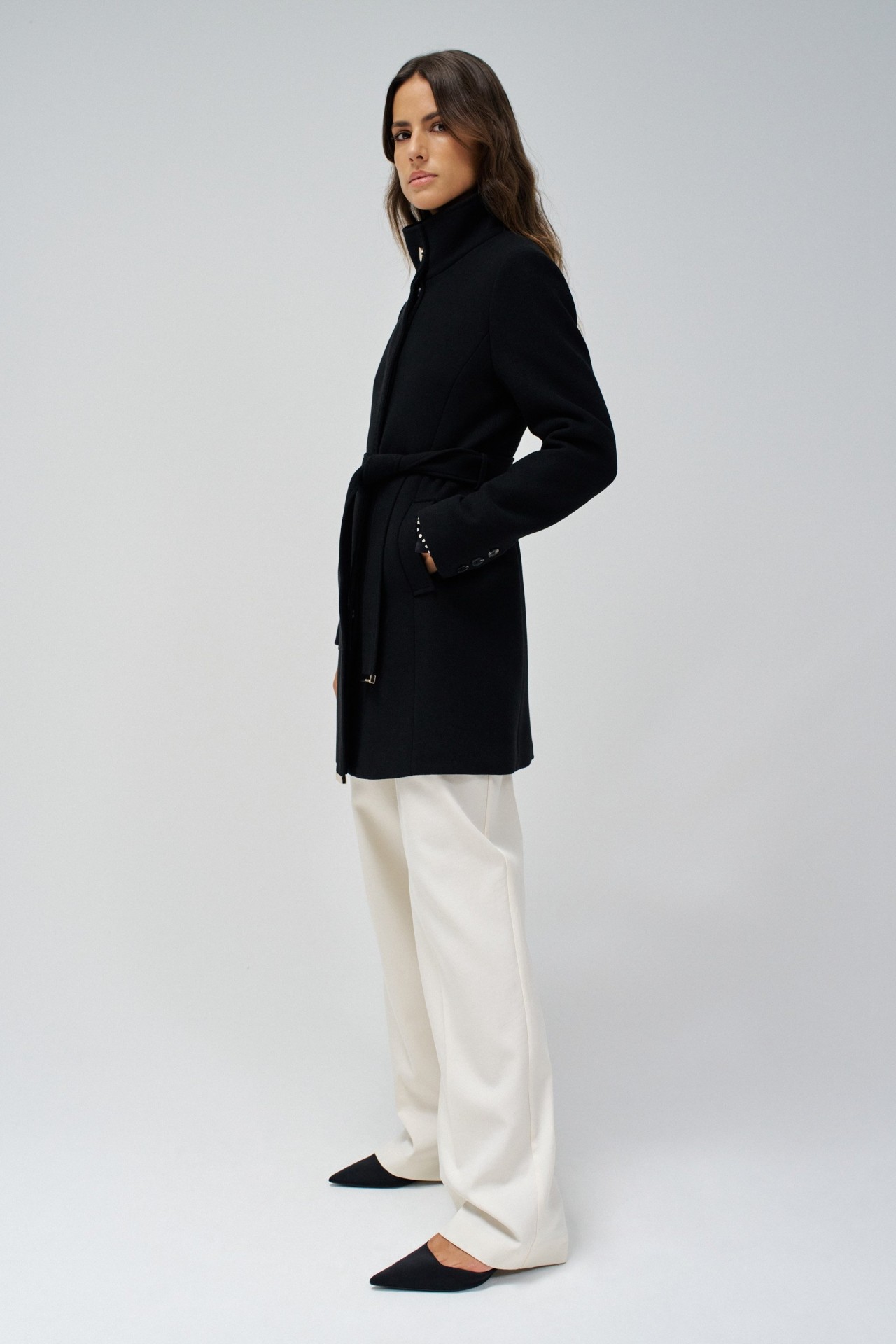 GRACE WOLLEN MANTEL MET RIEM