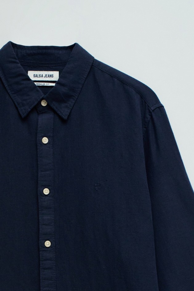 CAMISA COM MISTURA DE LINHO