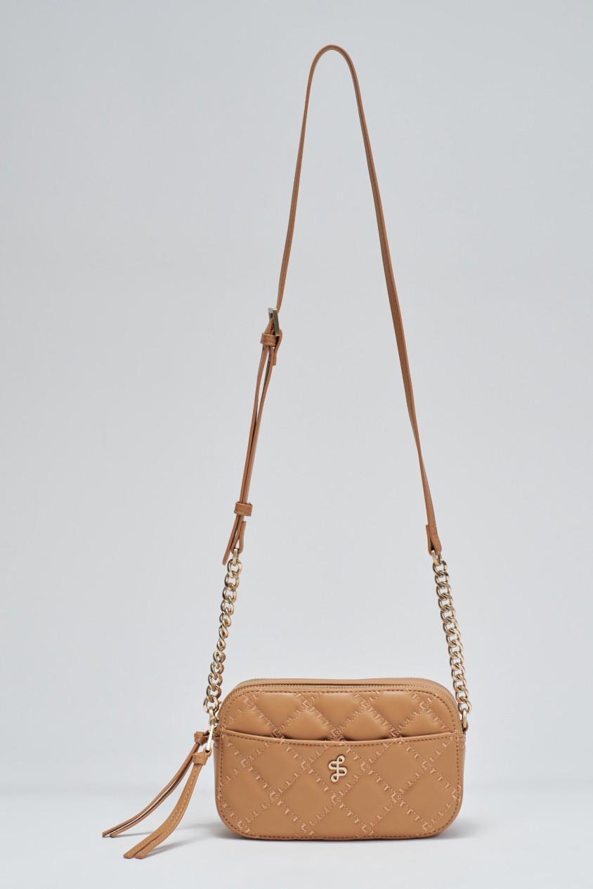 PADDED BAG WITH LEATHER EFFECT