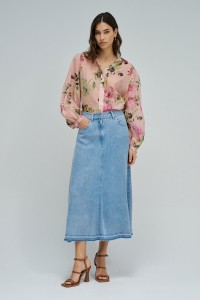 SAIA MIDI EM LIGHTDENIM