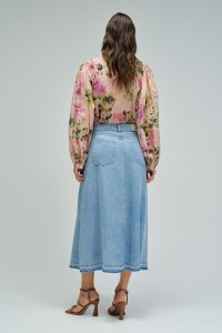 SAIA MIDI EM LIGHTDENIM