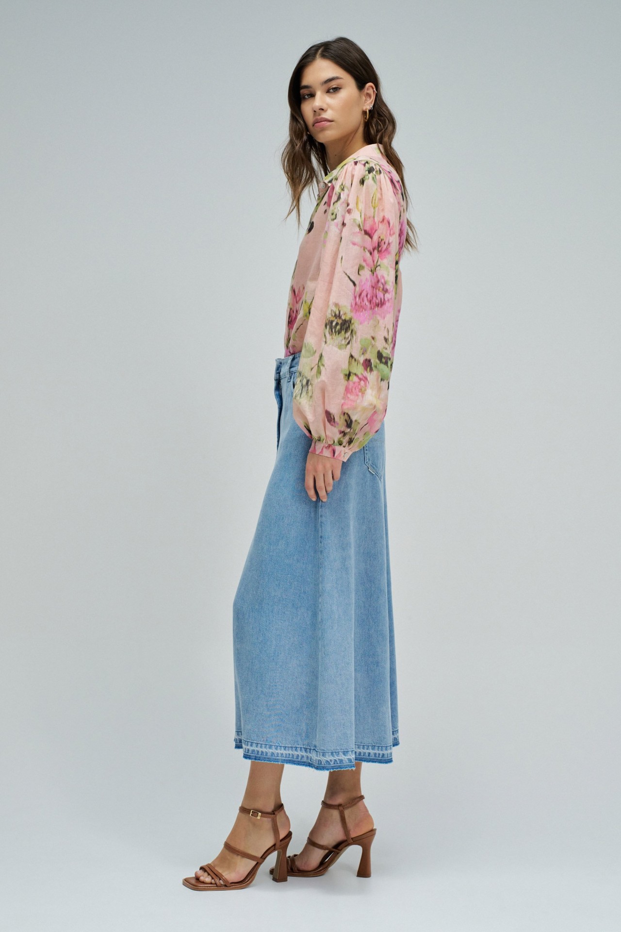 SAIA MIDI EM LIGHTDENIM