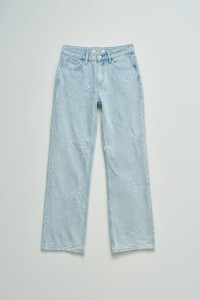 JEANS STRAIGHT FIT COM JACQUARD