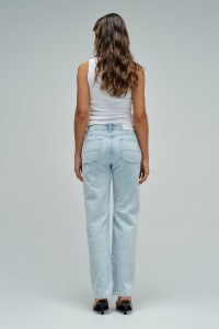 JEANS STRAIGHT FIT COM JACQUARD