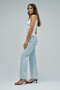 JEANS STRAIGHT FIT COM JACQUARD