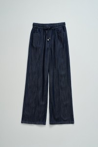 CAL�AS JOGGERS COM PERNA WIDE EM LIGHTDENIM
