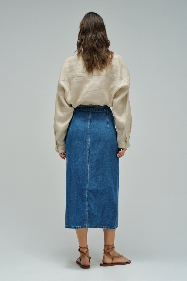 JUPE MIDI EN DENIM