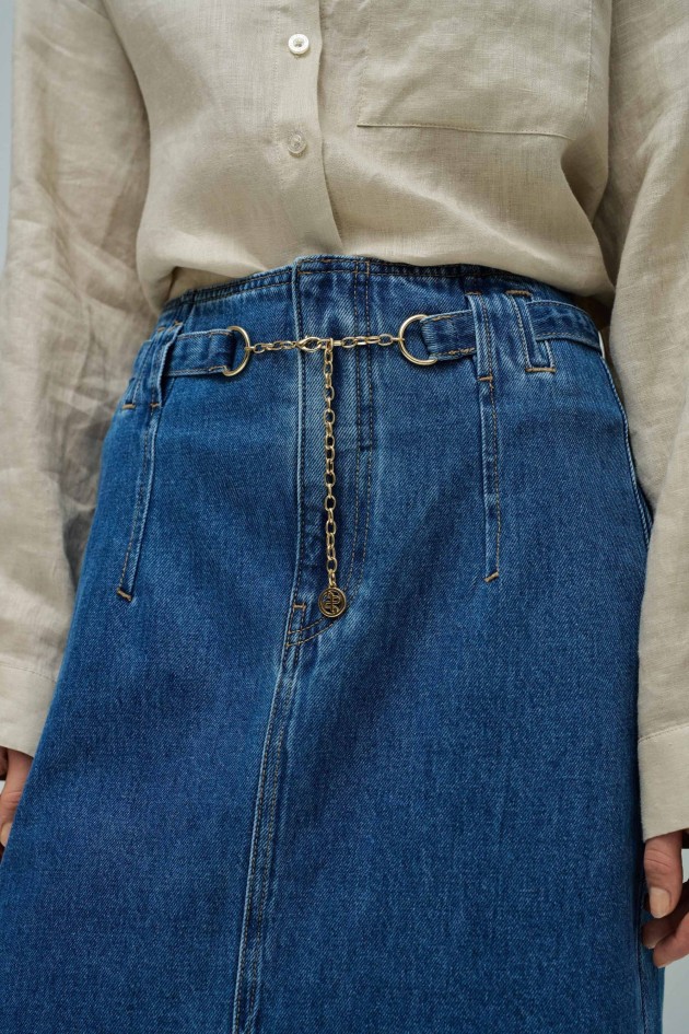 JUPE MIDI EN DENIM