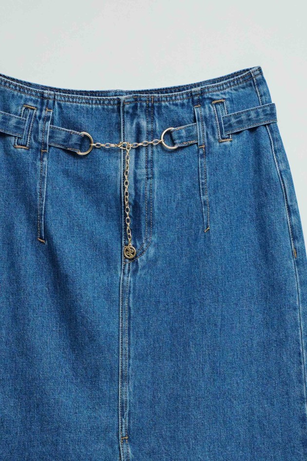 JUPE MIDI EN DENIM
