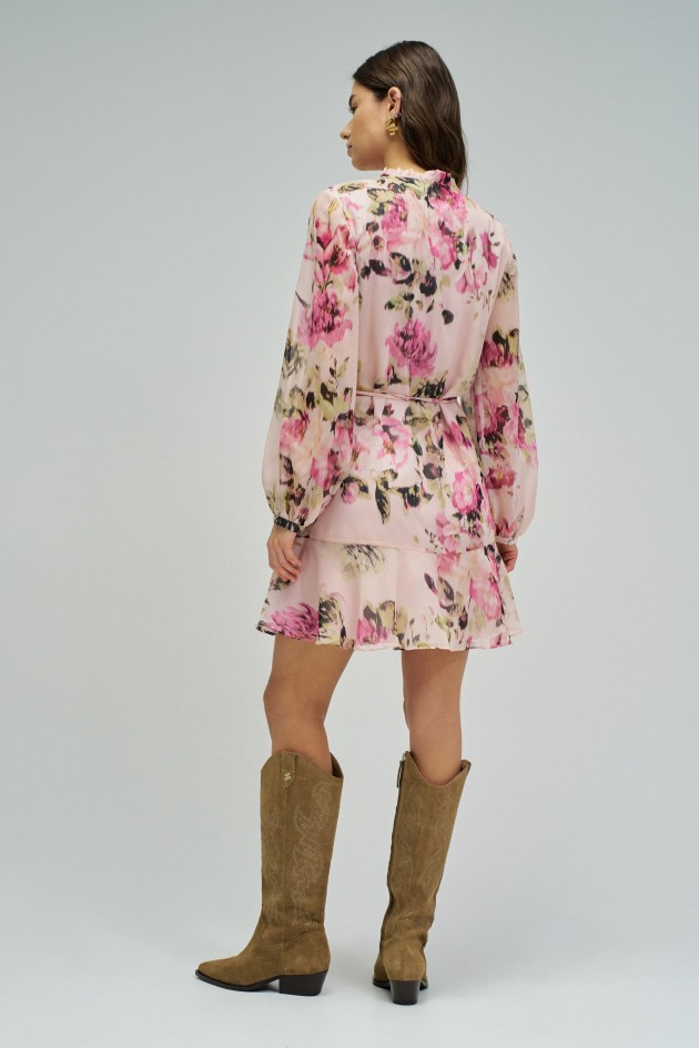 VESTIDO COM PADRÃO FLORAL