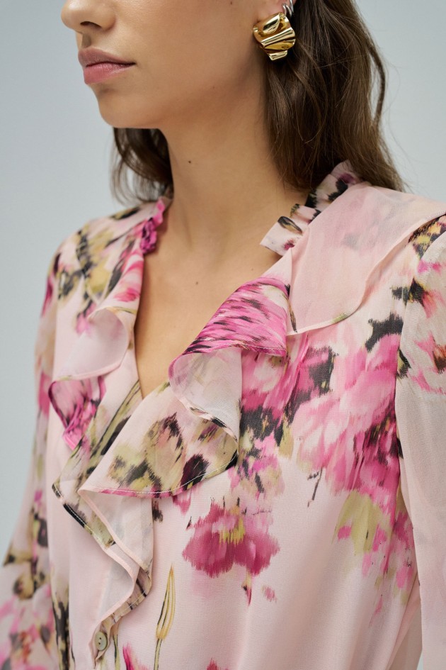 VESTIDO COM PADRÃO FLORAL