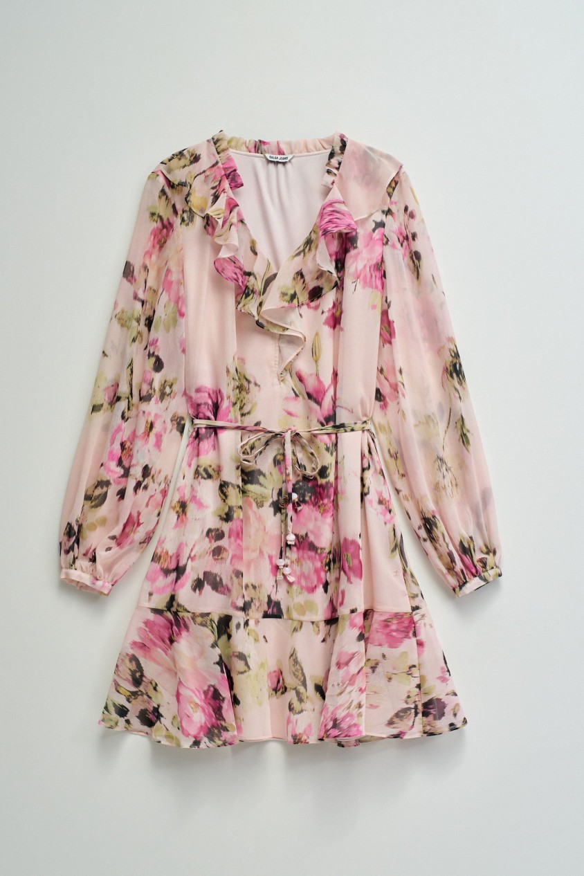 VESTIDO COM PADRÃO FLORAL