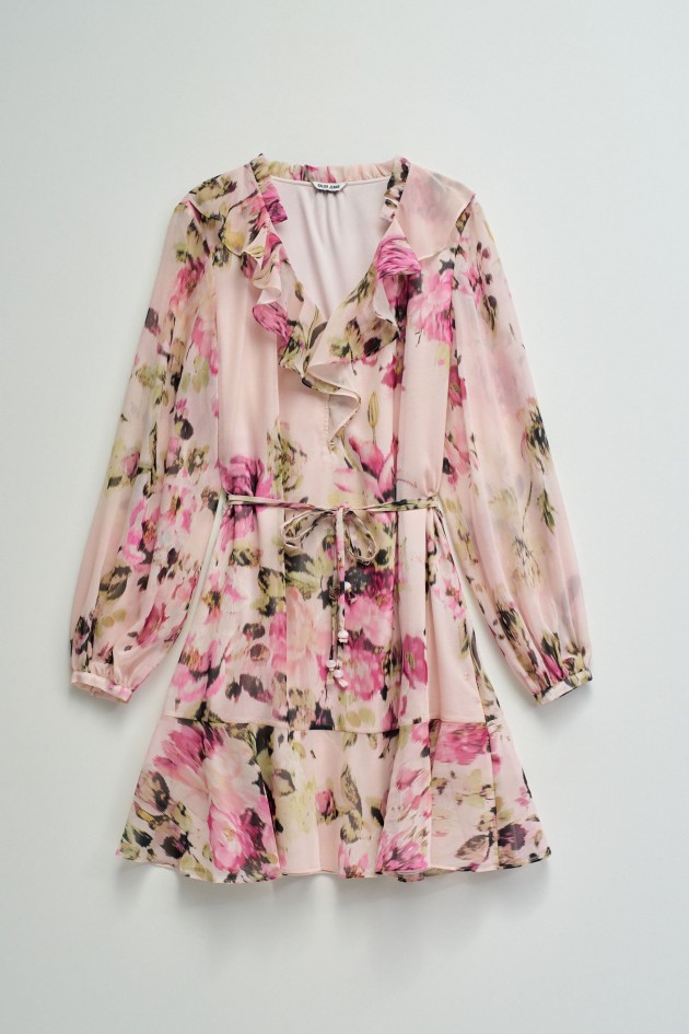 VESTIDO COM PADRÃO FLORAL