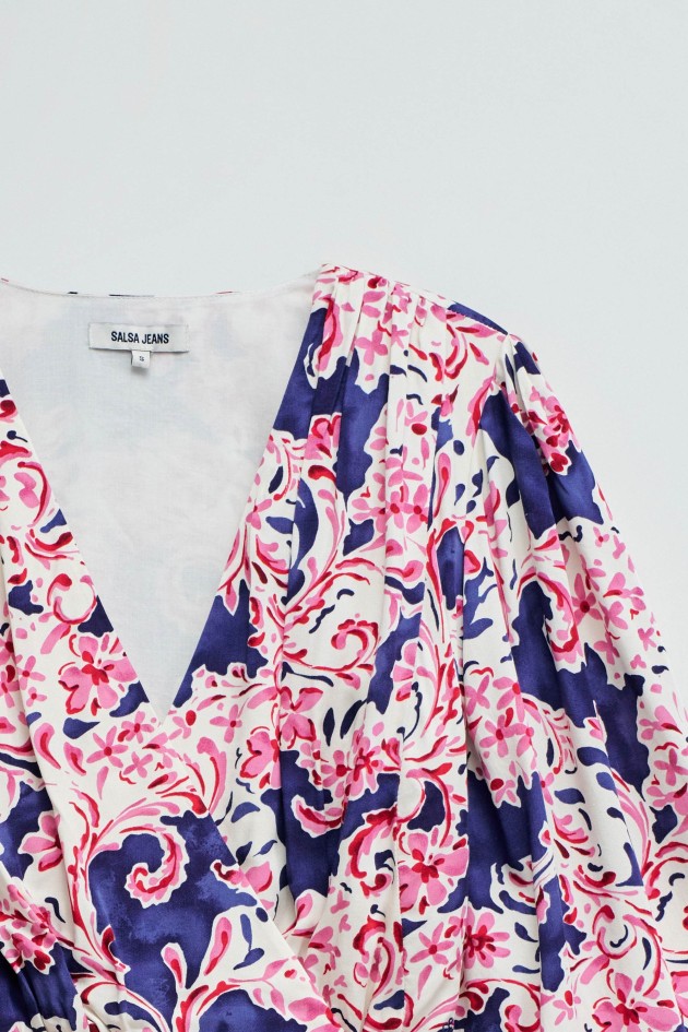 VESTIDO COM PADRÃO FLORAL
