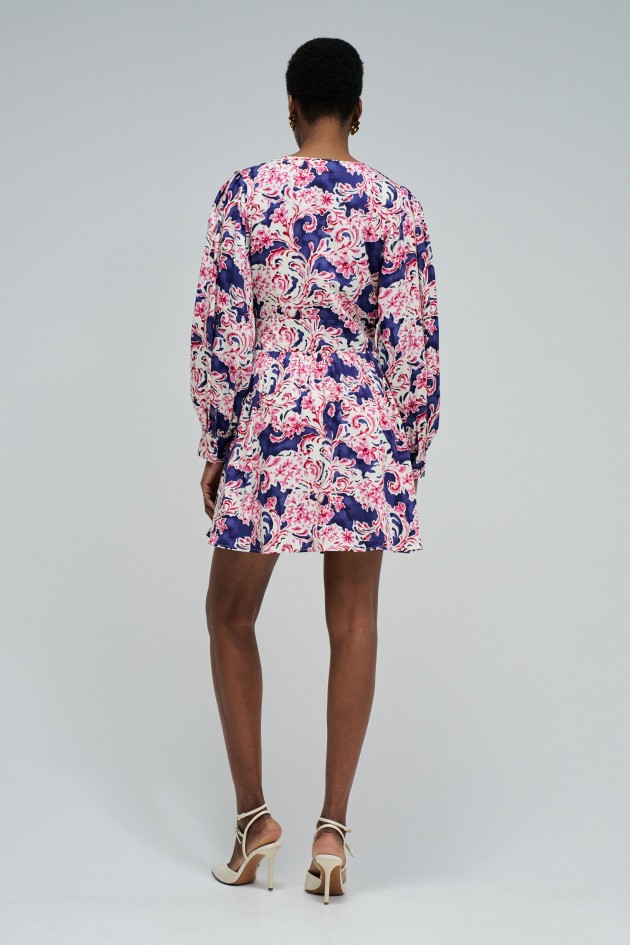 VESTIDO COM PADRÃO FLORAL