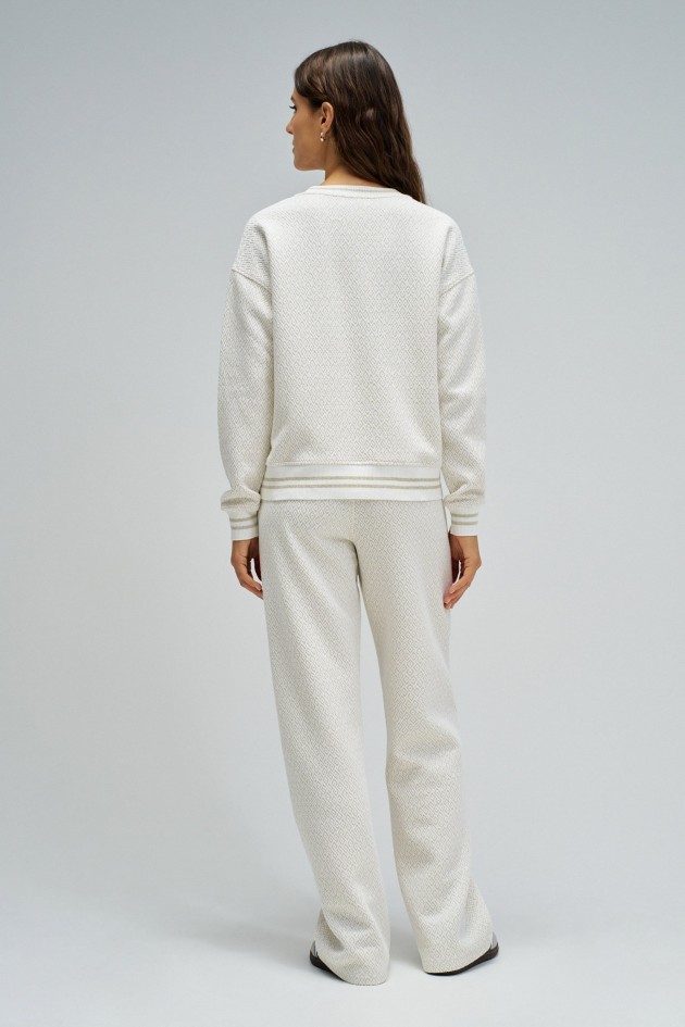 SWEATSHIRT COM JACQUARD E LUREX