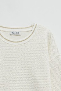 SWEATSHIRT WITH JACQUARD AND LUREX