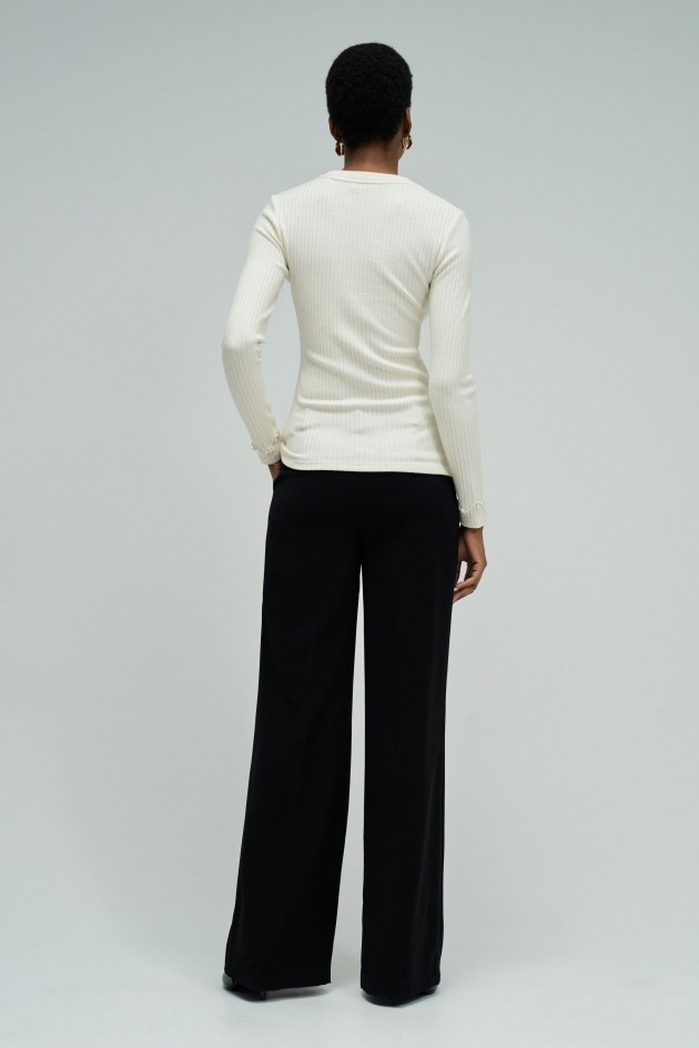 CAMISOLA DE MALHA CANELADA