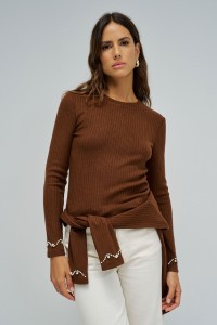 CAMISOLA DE MALHA CANELADA