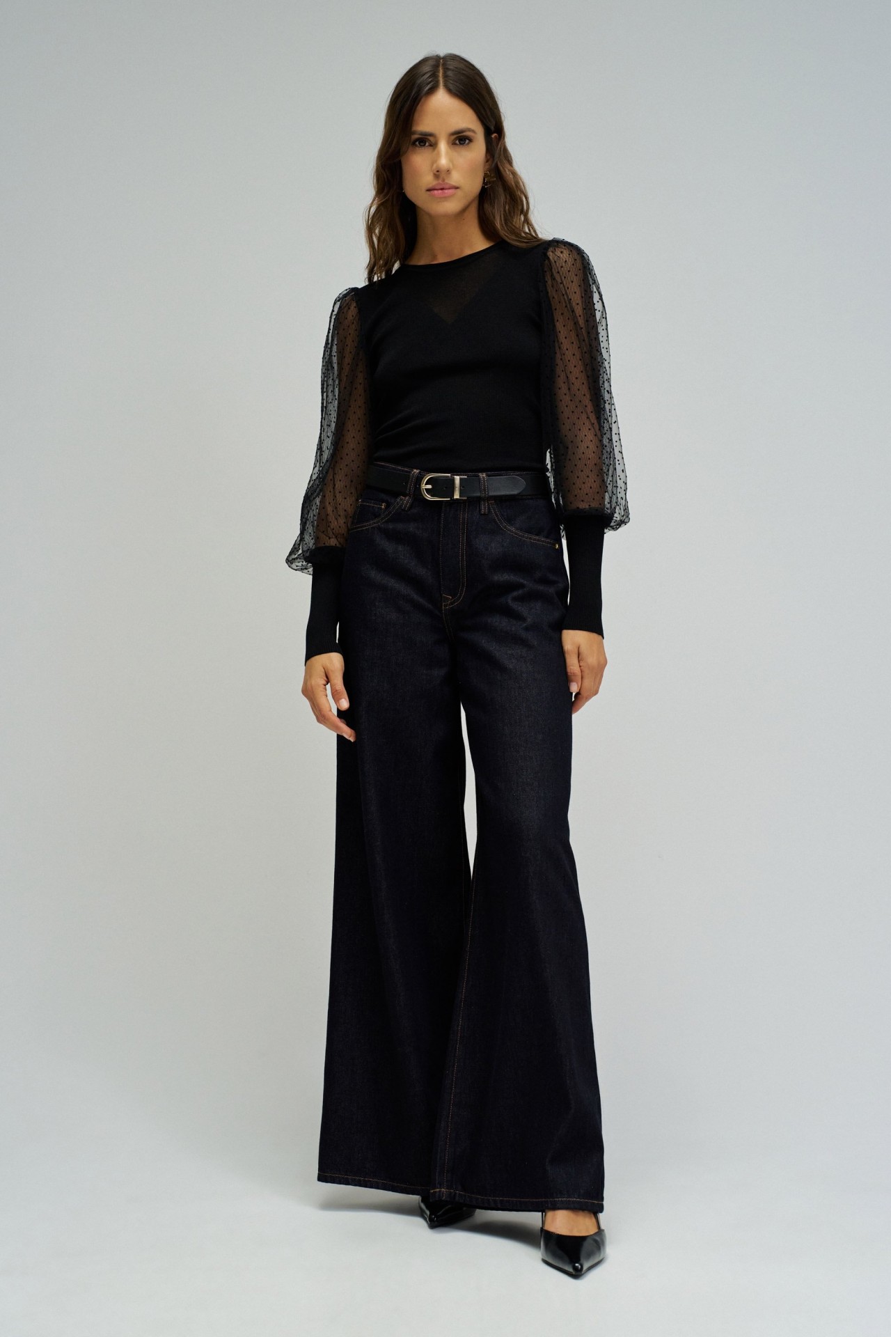 SWEATER WITH TULLE