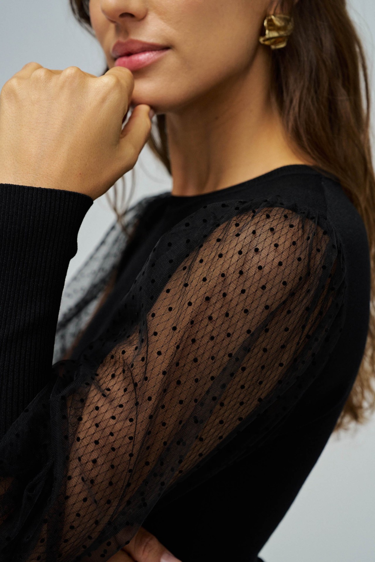 SWEATER WITH TULLE