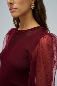 SWEATER WITH TULLE