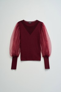 SWEATER WITH TULLE