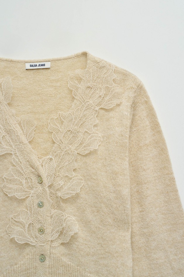 CARDIGAN COM RENDA